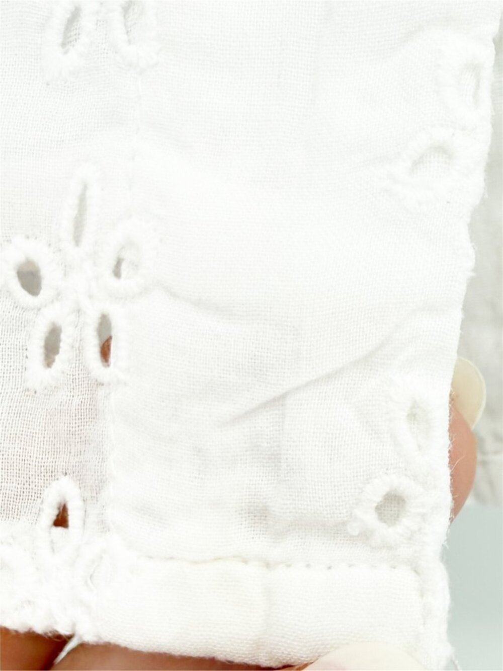 ASOS Design WHITE Button Front Eyelet Mini Skirt Sz 6 Coquette Western Boho - Picture 3 of 10